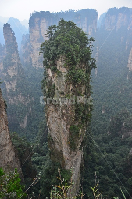 cliff,낭떠러지,nature,자연,weather,날씨,outdoors,옥외,중국,장가계,대협곡,보봉호수,안개