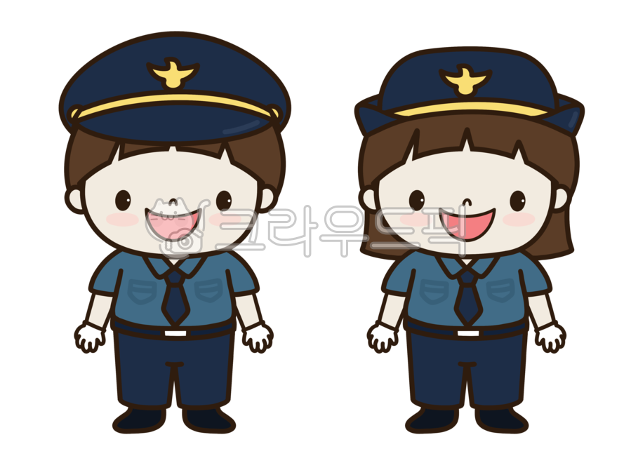 경찰일러스트,경찰,경찰관,경찰관캐릭터,경찰캐릭터,직업,유치원,어린이집,경찰복