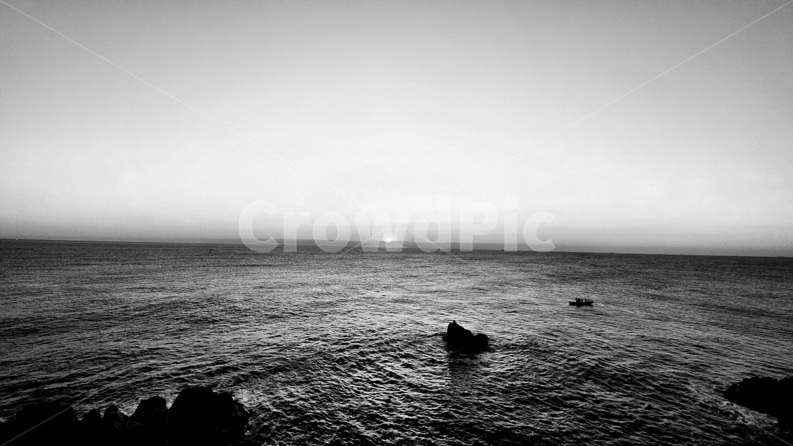 자연,새벽,흑백,바다,옥외,자연,풍경,nature,landscape,outdoors