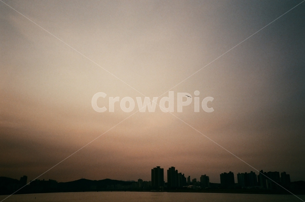 sunset,강,해질녘,산책,하늘