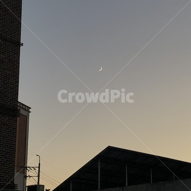 달,하늘,노을,초승달,손톱달,야경,밤,풍경,nightscape,night,landscape,nature,자연