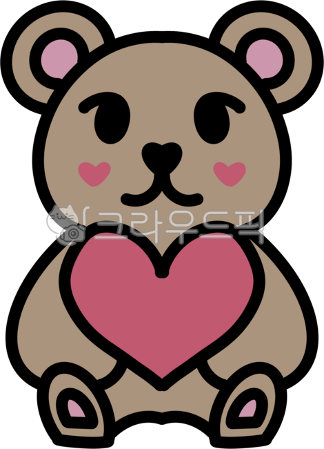 Teddy bear,heart,cute bear,character illustration,lovely,animal character,doll,expression of affection,love,Valentine's Day,gift,cuteness,emotional picture,pink heart,soft,simple illustration,animal material,baby bear,birthday card,