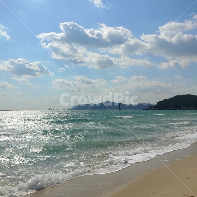 해운대,해수욕장,구름,해변,파도