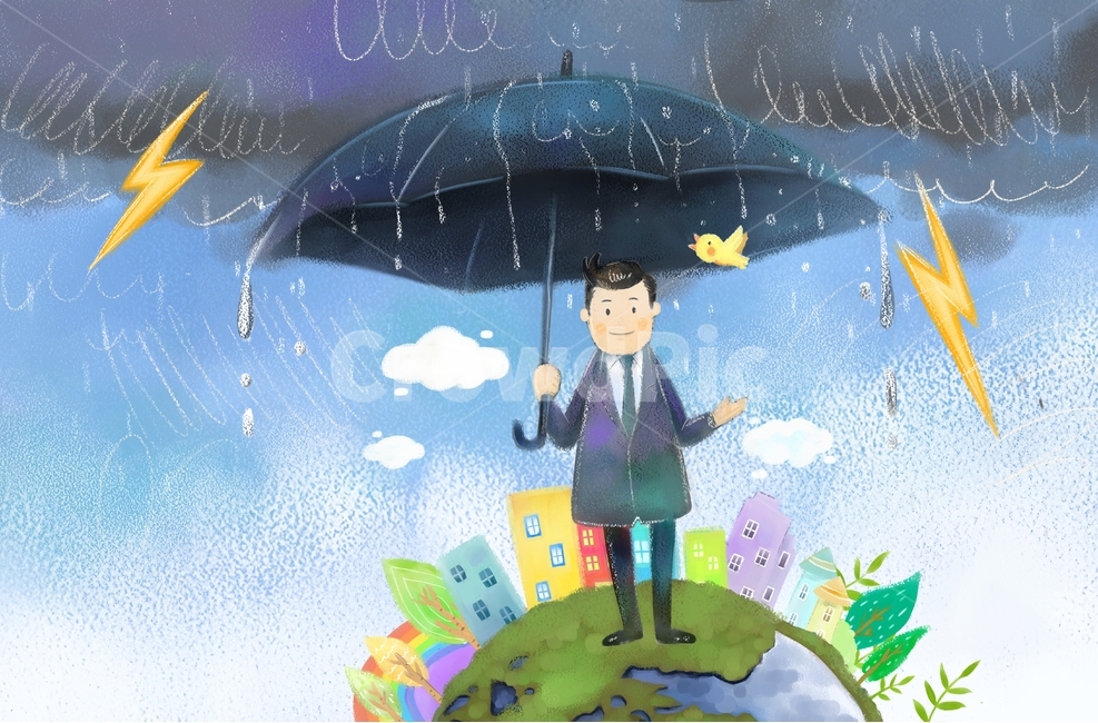 비즈니스,비즈니스맨,회사원,회사,남자,사람,대기업,직장인,직장,경영,영업,기업,워크,업무,금융,근로자,비전,진취,노력,젠틀맨,거래,계약,페인터,일러스트,회화,삽화,그림,상황,캐릭터,비핵화,핵우산,안전,안락,안락함,천국,지옥,모심,천둥,번개,안전함,신뢰,믿음,낙원,폭풍,대피,대피소,안전지대,미소,우산,비,바람,지구,도시,나무,빗방울,고난,역경,안개,초대,소개,비즈니스,사업,business,service,work,그래픽,일러스트레이션,graphic,illustration