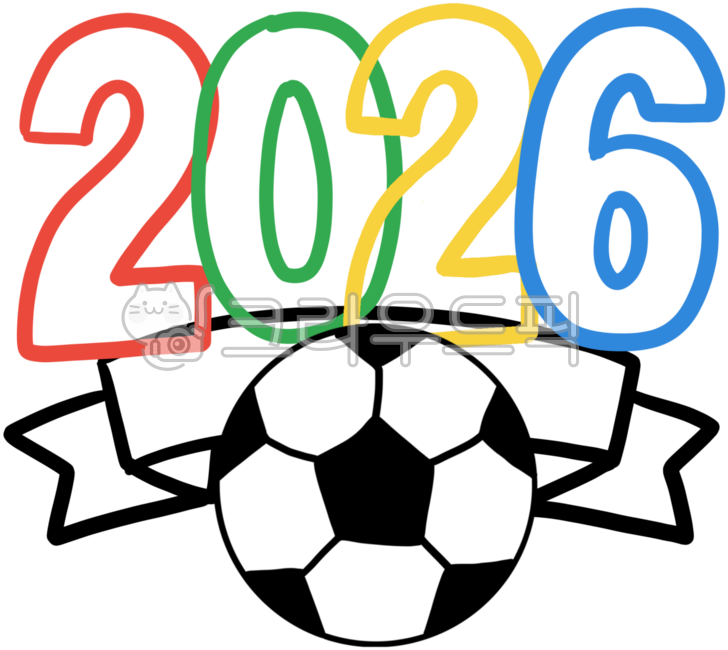 축구공,숫자,이천이십육,축구,스포츠,리본,공,구기종목,이벤트,행사,엠블럼,로고,장식,학생,월드컵