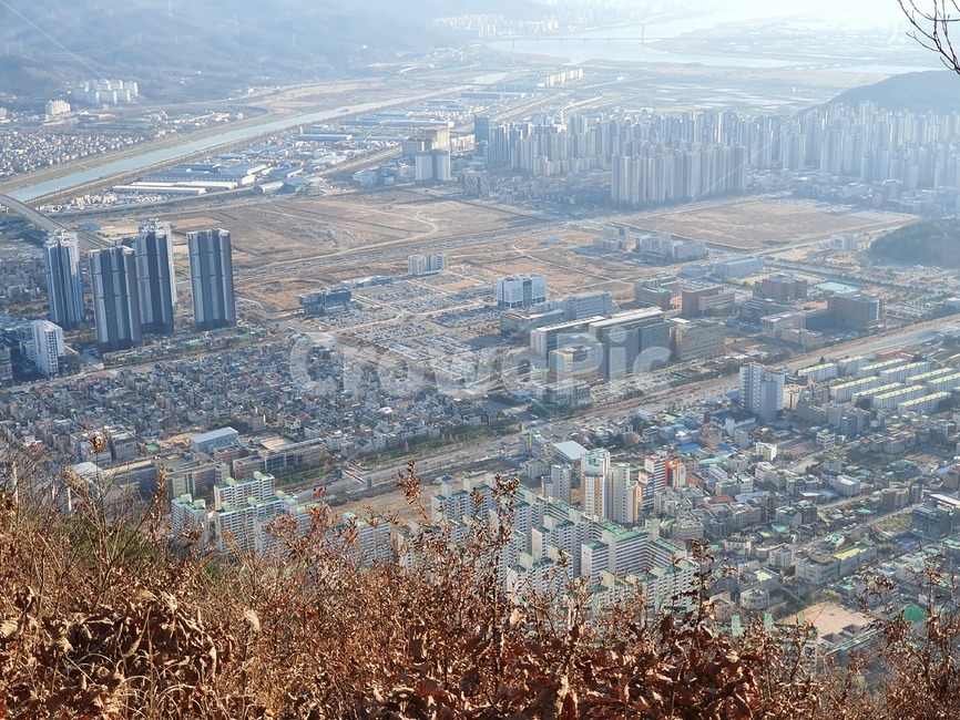 자연,등산,풍경,도시,오봉산,양산,경치,정상,명산