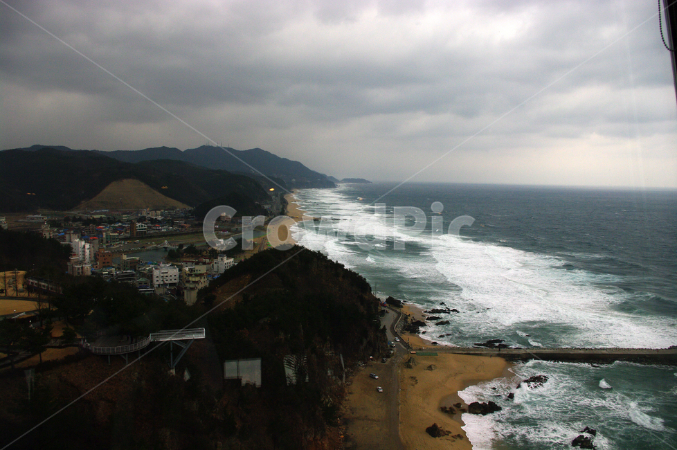정동진,풍경,파도,하늘,바다,동해,시골,마을,풍경,landscape,country,rural,town