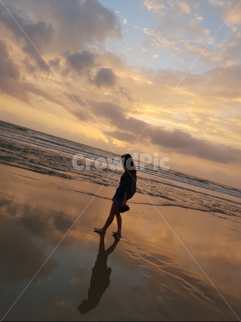 자연,바다,사람,베트남,그림자,sea,sunrise,person