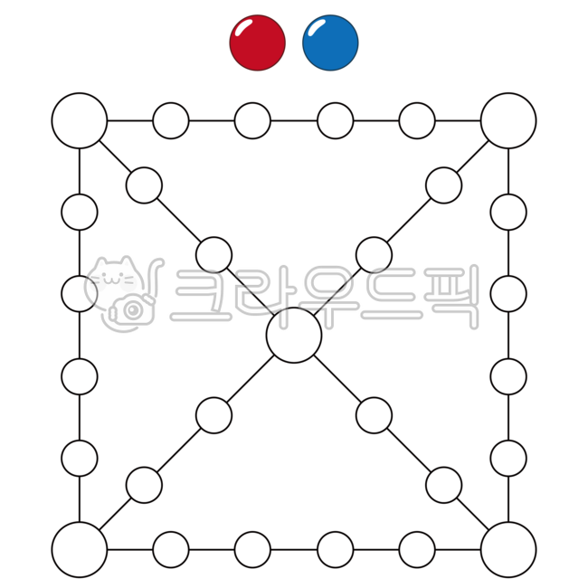 윷놀이판, 윷놀이, 윷놀이일러스트, 전통놀이, 명절놀이, 사진,이미지,일러스트,캘리그라피 - April29작가