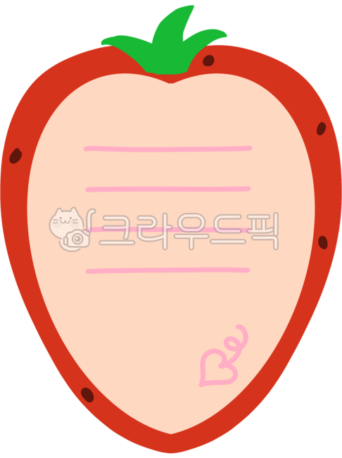 포스트잇,메모,글,메모지,딸기모양,편지,글씨,꾸미기