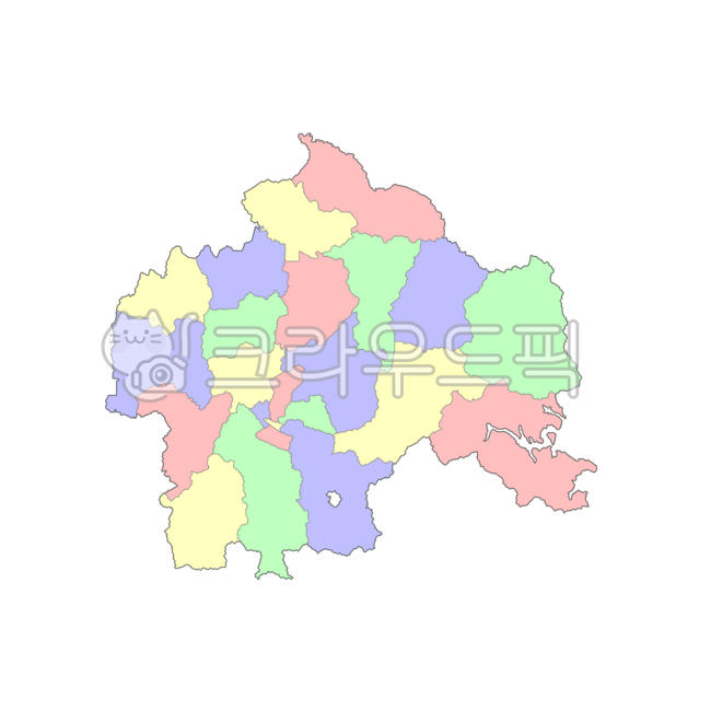 Jeolla-do,Jeollabuk-do,Jeollabuk-do,Jeollabuk-do Special Self-Governing Province,Jeongeup-si,Republic of Korea,our country,Korea,administrative districts,map,administrative district map,4-color map,blue,yellow,red,green,map
