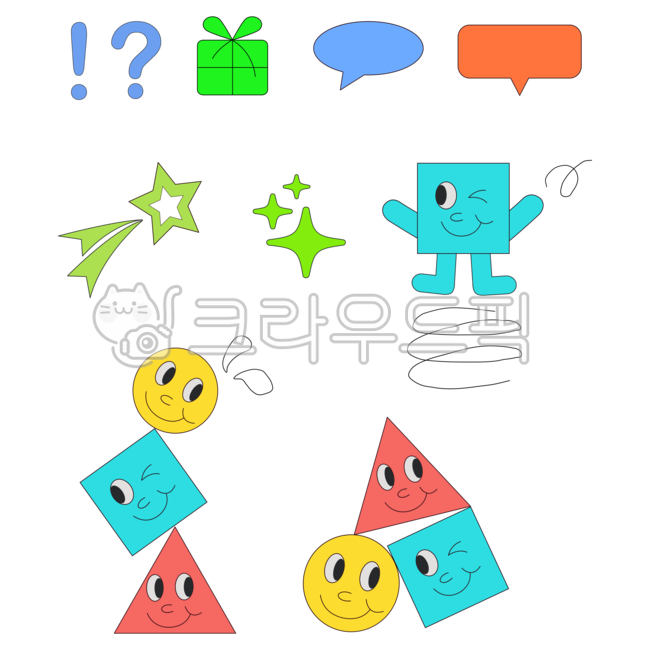 원, 원형, 세모, 네모, 도형, 사진,이미지,일러스트,캘리그라피 - happyhappy작가