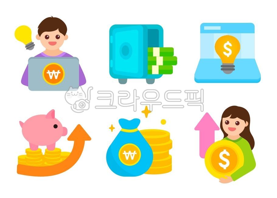 금융,금융이미지,재테크,주식,돈꾸러미,통장,컴퓨터하는사람