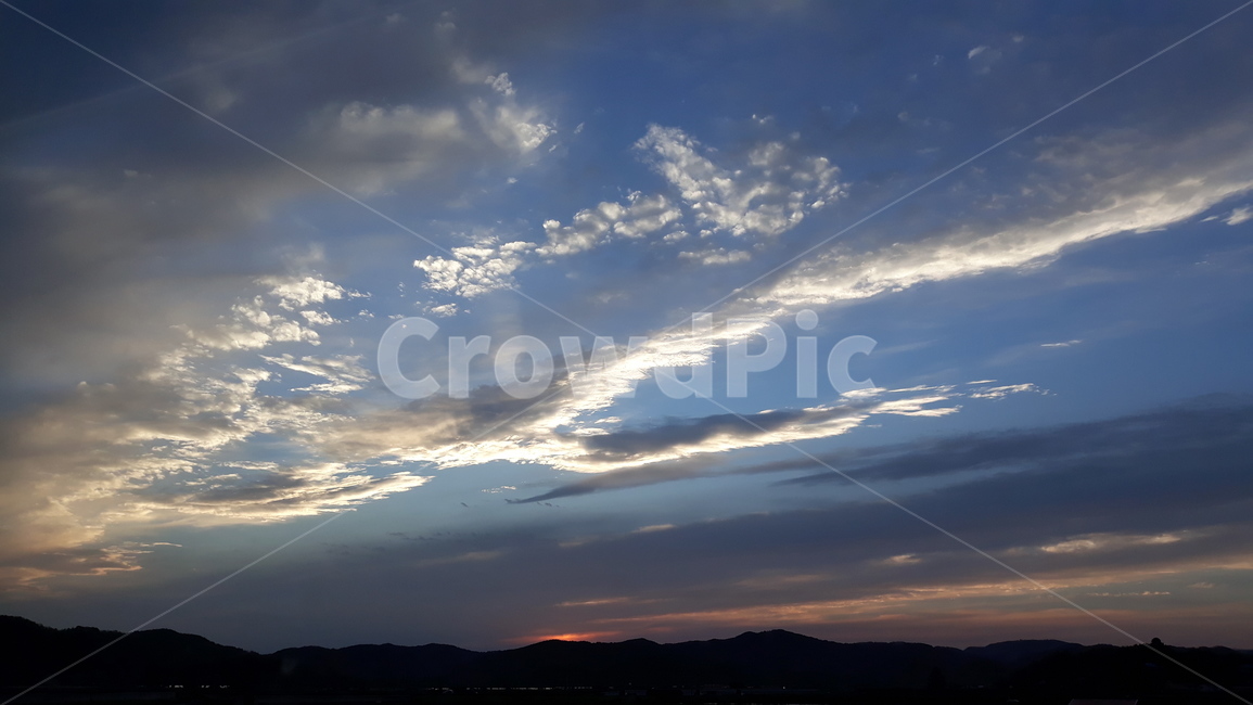 노을,하늘,저녁,바다,구름,자연,풍경,nature,landscape,outdoors,옥외,weather,날씨,cloud,cumulus,적운,sky