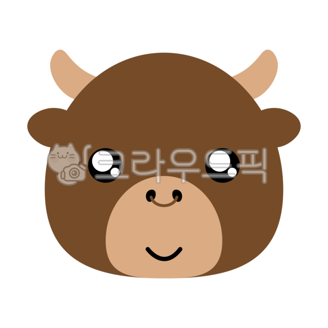 소, 소얼굴, 황소, 송아지, 소캐릭터, 사진,이미지,일러스트,캘리그라피 - 바끄미작가