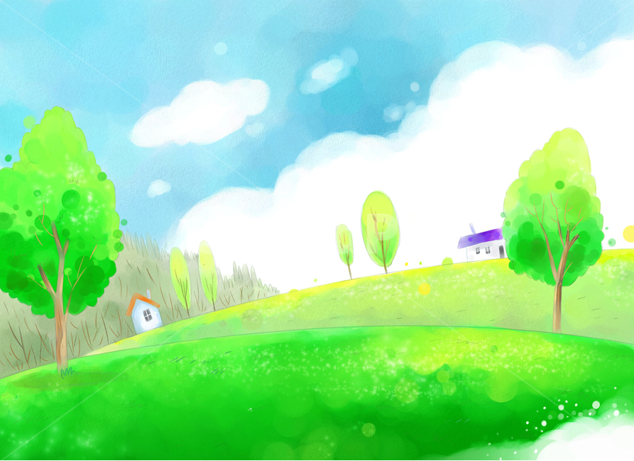 봄,계절,봄바람,봄향기,봄나들이,산들바람,활기,봄학기,정원,동산,꽃냄새,꽃잎,풍경,푸르름,푸름,환경,햇살,따스함,녹색,기쁨,즐거움,평안,안식,행복,화사함,식물,잎사귀,새생명,꽃,풀잎,페인터,그림,회화,일러스트,핸드드로잉,드로잉,아트,만화,클립,클립아트,삽화,그래픽,수채화,유화,파스텔,상황,상황그림,green,초록,구름,들판,언덕,숲,숲속,시골,집,시골길,공원,나무,새싹,자연,배경,뭉게구름