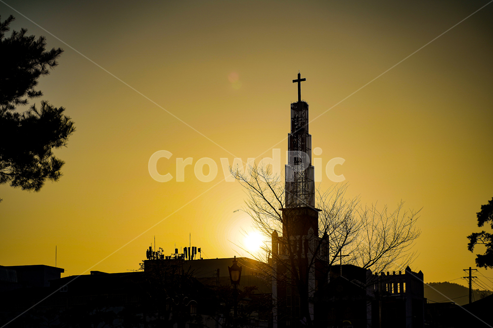 노을,교회,십자가,flare,플레어,light,빛,sunlight,옥외,outdoors,햇빛,종교,신앙,religion,belief,faith