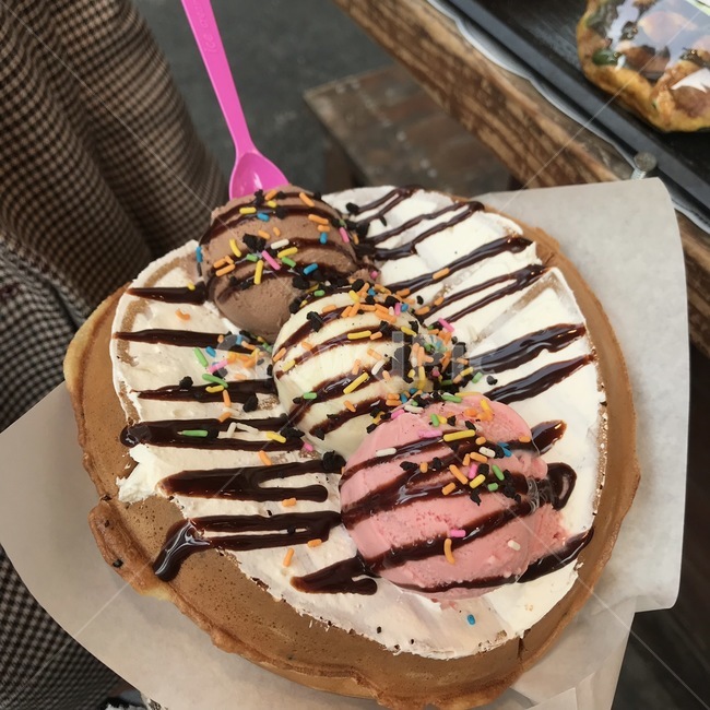 Ice Cream Waffle,ice cream,dessert,waffle