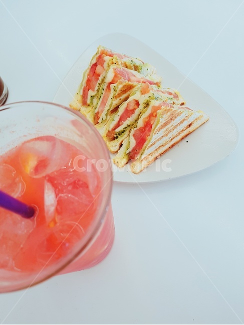 브런치,샌드위치,자몽에이드,토마토,건강식