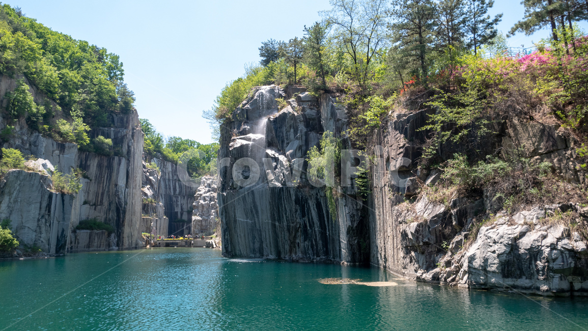 천주호,폭포,맑은날,5월,나무,잎파리,자연,풍경,nature,landscape,water,물,outdoors,옥외,lagoon,라군,lake,호수