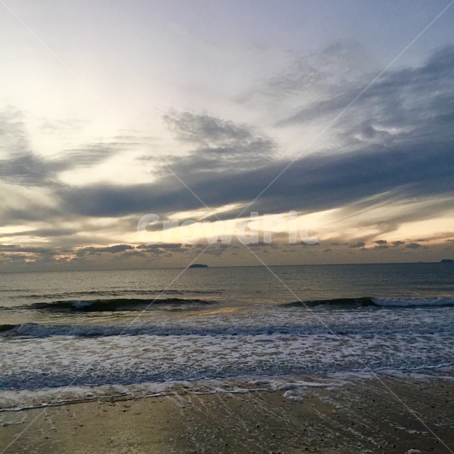 바다,안면도,붉은,노을,구름,해변,바다,beach,sea