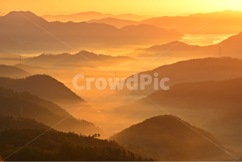 mountainrange,nature,mountain range,morning,mountain,Seogwang Ranch,outdoors,Jeonnam,Sangrimae,Sunrise,Yeongam,sea of clouds