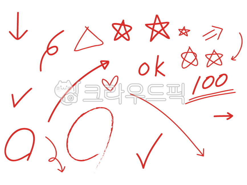 star,test,arrow,pass,sat,sign,check,heart,triangle,points,color pencil,illustration,text,red pen,illust,circle,illustrator