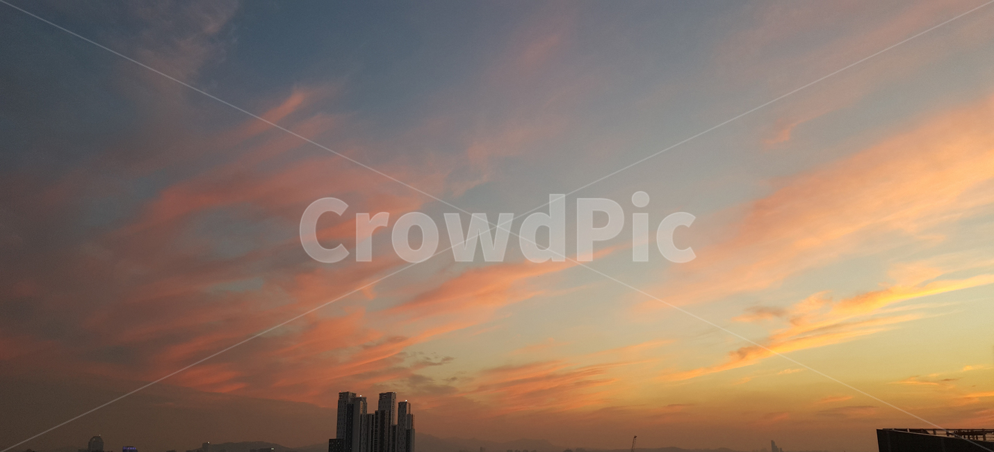 하늘,노을,주황빛,노을진,오후,자연,풍경,nature,landscape,outdoors,옥외,dawn,새벽,red sky,붉은 하늘,sunset,일몰,sky,dusk,황혼