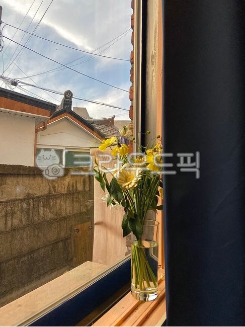 flowerarrangement, windowsill, 창턱, 꽃꽂이, flower, 사진,이미지,일러스트,캘리그라피 - 령잉작가
