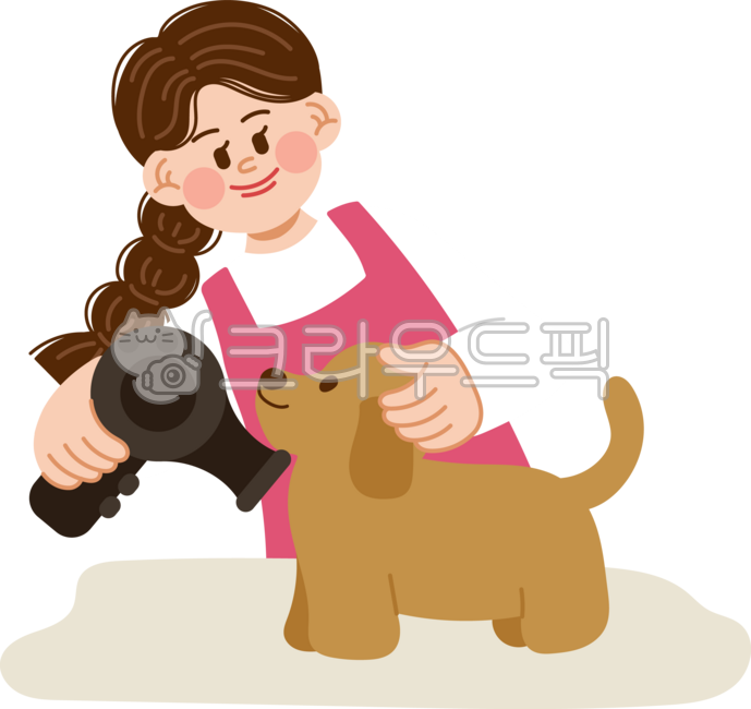 Dog groomer,dog grooming,apron,dryer,dryer,person,woman,pet dog,groomer,animal hospital,dog groomer,dryer,bath,baby retriever,baby puppy,grooming,puppy