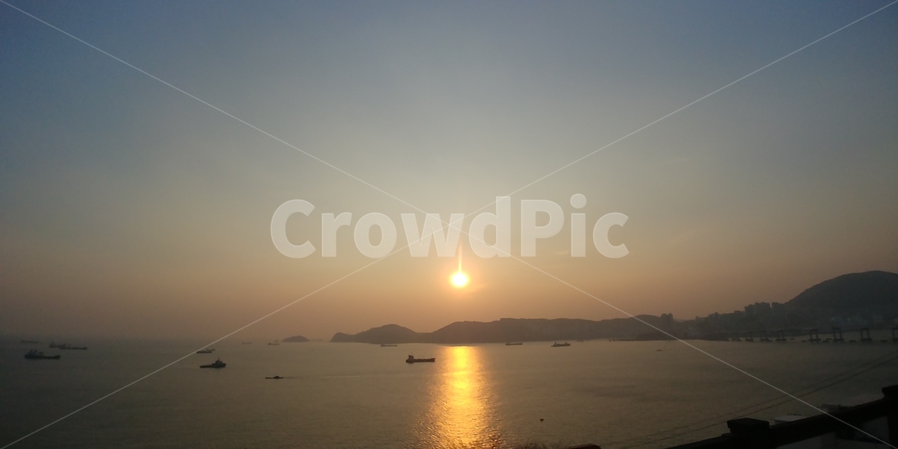 부산,바다,노을,햇빛,흰여울문화마을