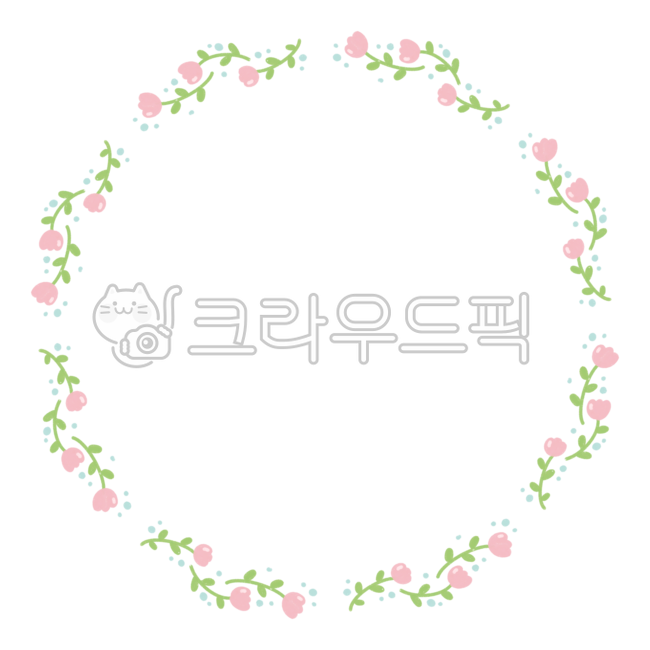 원형리스,원형,꽃,꽃리스,화관,원형스티커,스티커,원형꽃,잎리스,다꾸,프레임,테두리,액자,도형틀,아기자기,귀여운,색연필