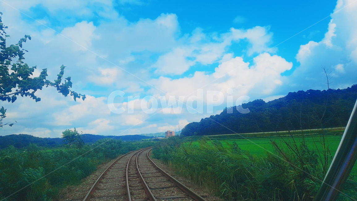 구름,하늘,풍경,논,철로,자연,풍경,nature,landscape,도시,city,railway,철도,rail,레일,train track,기찻길,transportation,교통