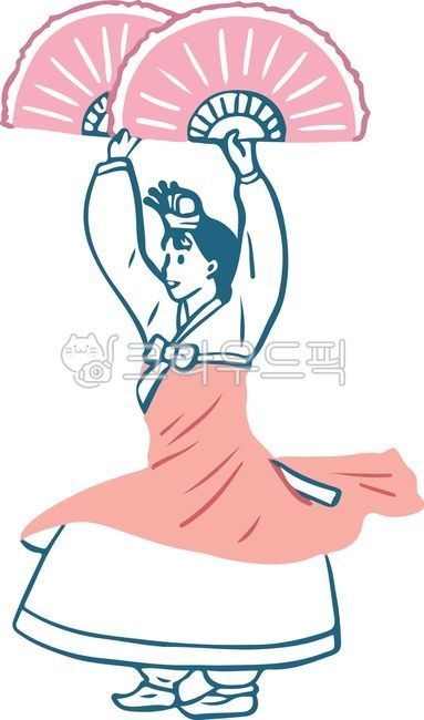 부채춤,한국전통,한복,전통무용,무용수,한국문화,전통예술,부채,꽃문양,춤사위,예술,공연,민속춤,우아함,화려함,곡선미,한국여인,일러스트,벡터,그래픽,디자인요소,한국적,명절,추석,설날,한가위,구정,단순한,플랫디자인,드로잉,손그림,감성,축제,문화유산,대한민국,k문화,문양
