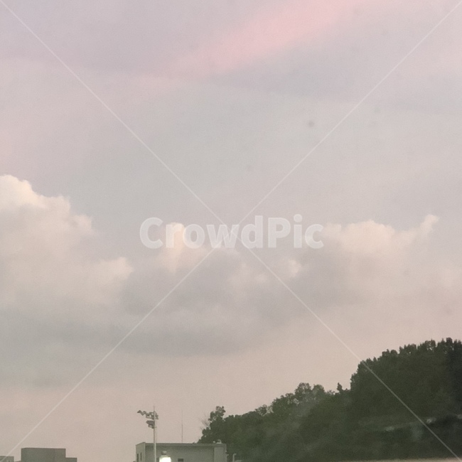 풍경,흐림,무지개,구름,나무,미세먼지,먼지,숲,파스텔,몽환