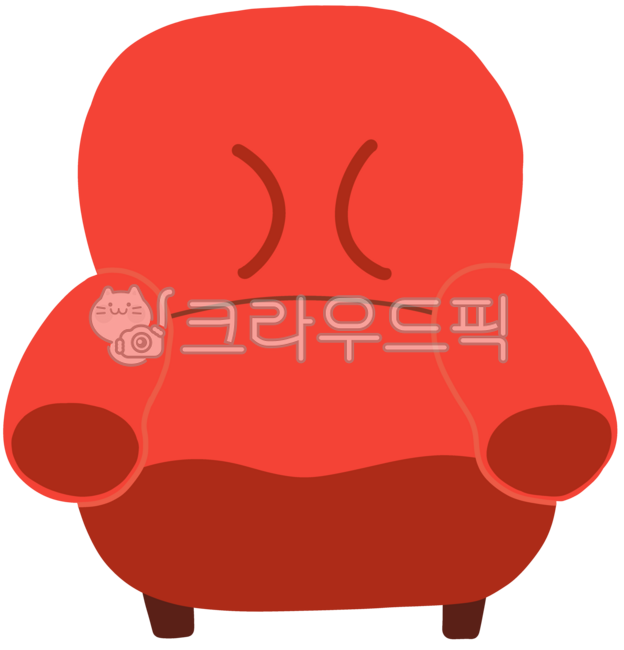 소파,귀여운,빨강,편안한,가구,안락의자,1인용소파,거실가구