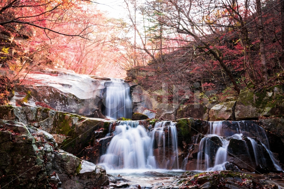 방태산,이단폭포,단풍잎,장노출,물줄기,가을,계절,fall,autumn,season,자연,풍경,nature,landscape,한국자연풍경,한국자연경관,korea nature landscape,water,물,river,강,outdoors,옥외,waterfall,폭포
