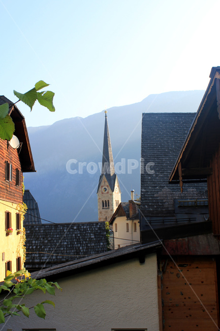 유럽,오스트리아,할슈타트,교회,경관,외국교회,첨탑,해외,외국,세계,foreign,oversea,world,건축물,건물외관,exterior,building,structure,architecture,construction
