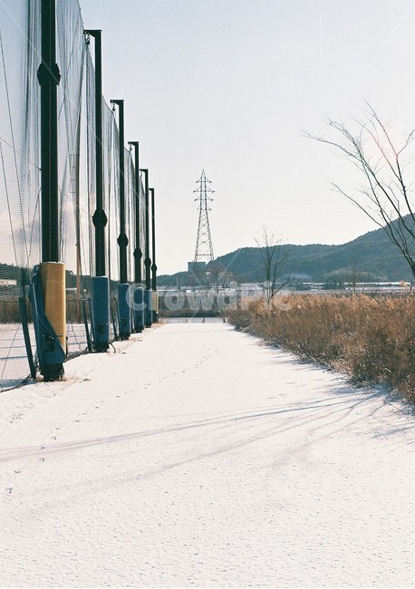 풍경,야구장,전봇대,겨울,눈,겨울,계절,winter,season