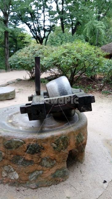 연자방아,방아,돌,소,곡식,한국전통,한국문화,korean traditional,korean culture,사물,물건,오브젝트,thing,object,matter