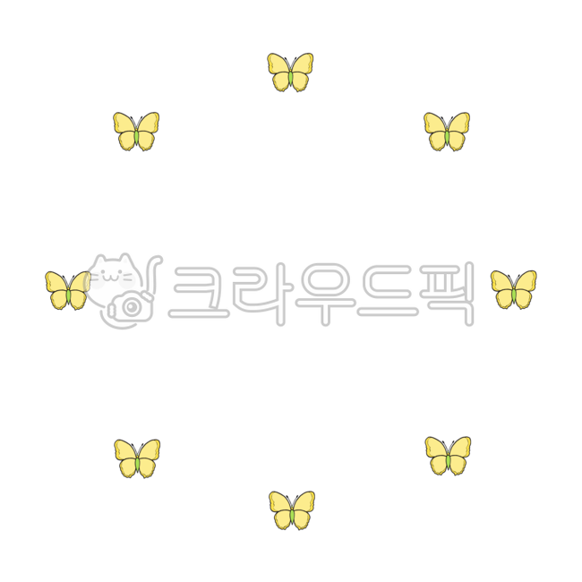 나비,노랑나비,나비테두리,나비프레임,테두리,프레임,나비장식,배경,초대장,알림장,액자,동그란액자