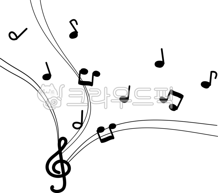음표, 음악, 오선, 오선지, 높은음자리표, 사진,이미지,일러스트,캘리그라피 - ziziyam작가