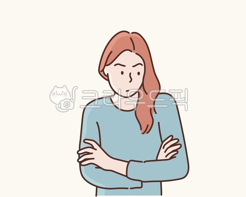 째려보는,지켜보는,쳐다보는,응시하는,집중하는,노려보는,뭐해,감시,집중,안목,여자,회사원,직장인,팔짱끼는,상사,선배,뚜렷한,상상,사람,일러스트,삽화,illustration,businesswoman,woman,female,observation,watch