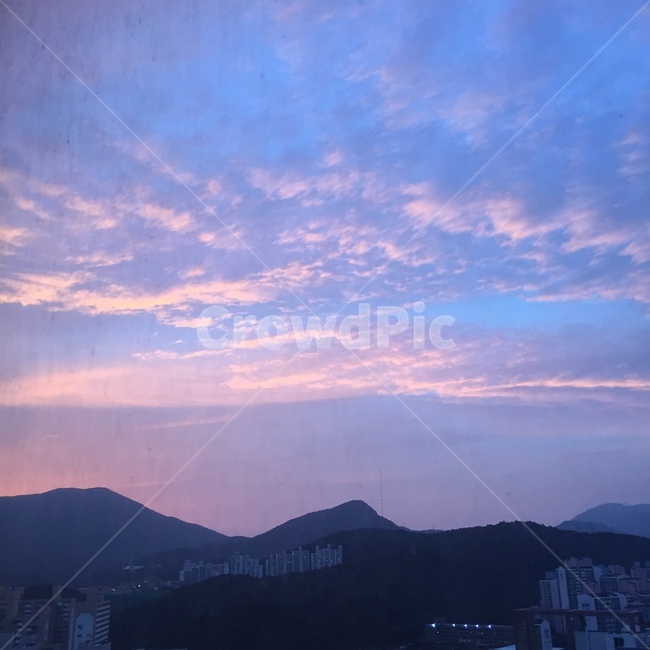 sky,풍경,하늘,구름,노을,핑크빛하늘