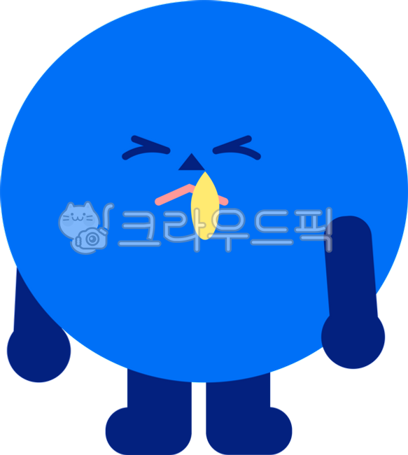 귀여움,파랑,동그란캐릭터,귀여운캐릭터,병원,질병,아픈사람,환자,귀여운일러스트,동그라미,감기,고열,기침
