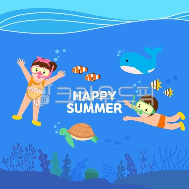 tide,couple,summer image,happy,seaweeds,cloud,healing,palm tree,Seaweed,Beach,diving,whale,sight,season,2 people,female,sky,sunglasses,Vacation,summer illustration,turtle,sea image,sea illustration,ocean,an Asian,background,plant,female figure,palm leaves