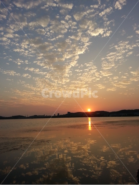 인천,바다,노을,구름,태양,하늘,자연,풍경,nature,landscape,outdoors,옥외,sunlight,햇빛