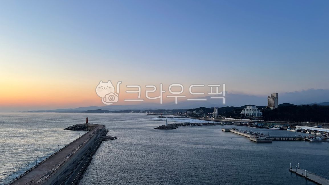 속초,대포항,새벽,바다,방파제