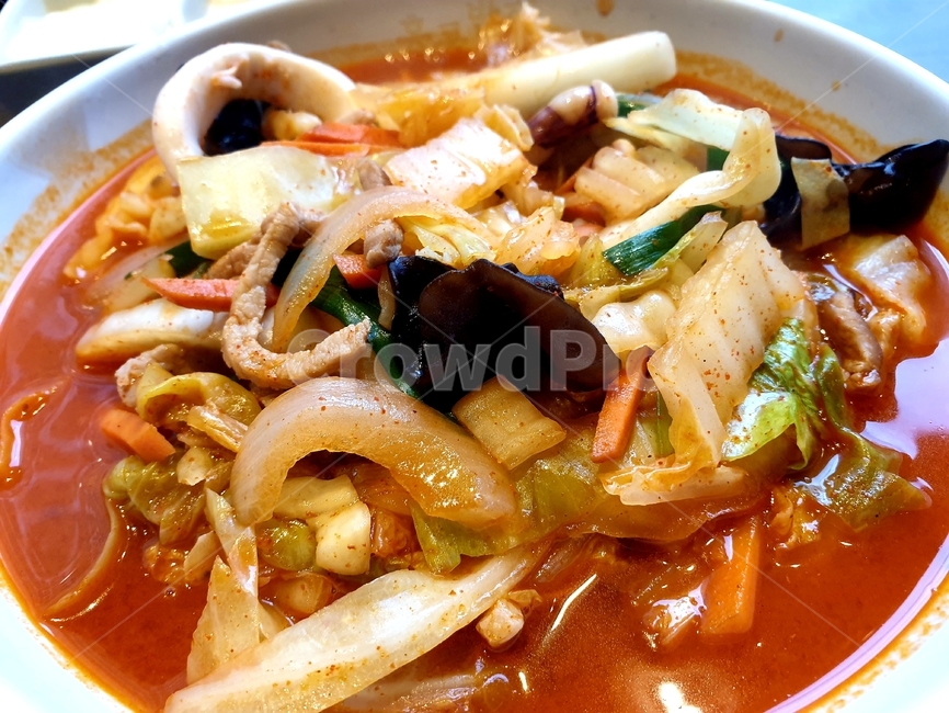 음식,meal,food,식사,요리,dish,bowl,사발,짬뽕,중화요리,국물요리,매운음식,해산물