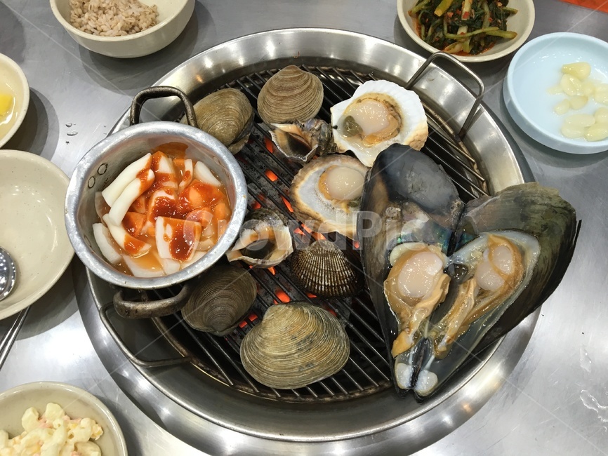 조개구이,조개,오이도,굴,해산물